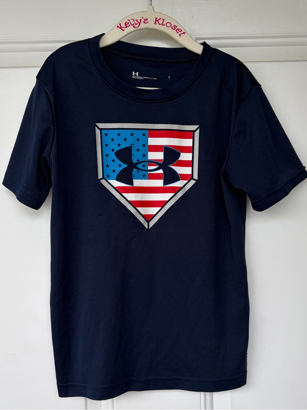 •Under Armour• Kids Patriotic Short Sleeved T-Shirt - Size 7